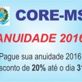 comunicado anuidade 2016